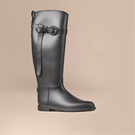 burberry equestrian rain boots with leather belts|burberry rain boots men.